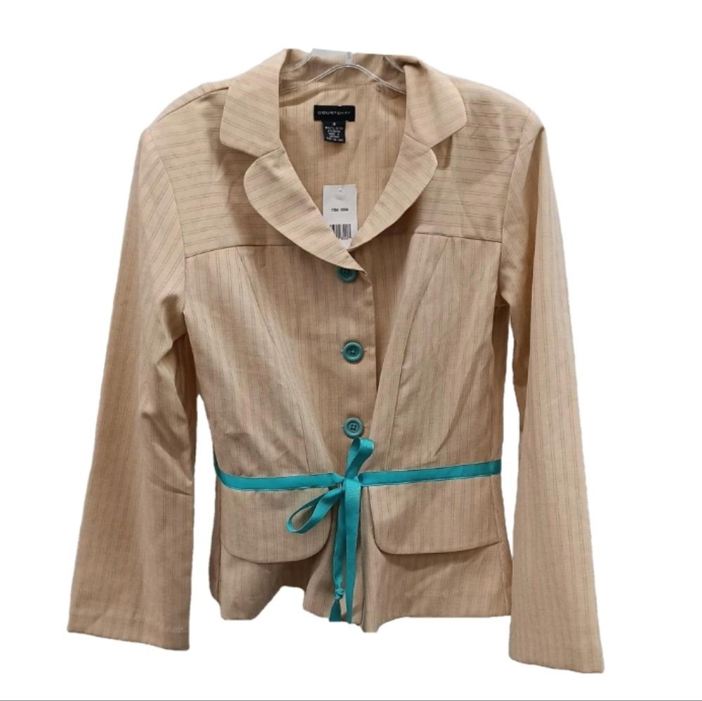 NWT Blue Stripes On Cream Courtenay Blazer